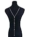 Fancymix Y Droplet Lariat Long Body Chain Sexy Back Necklaces with Rhinestone for Women