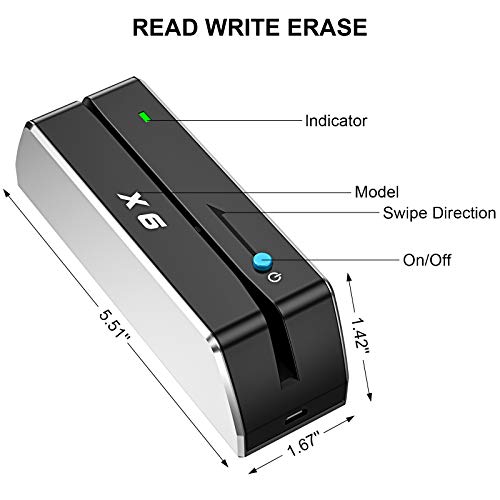 X6 Smallest 3 Tracks Mag VIP Card Reader Writer Encoder Without Bluetooth Pricepulse
