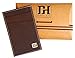 Slim Leather Wallets for Men - Credit Card Holder Front Pocket Wallets for Men - Thin Mens Wallets (Black Leather/Black Thread)