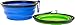 Collapsible Dog Bowl Designed by Friends Forever, Foldable Expandable Cup Dish for Pet Food Water, USDA / FDA Recommended BPA Free Silicone