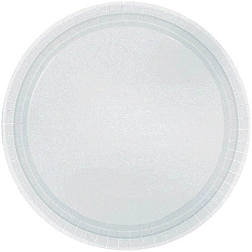 Amscan Silver Round Dinner Paper Plates, 20 Ct. | Party Tableware
