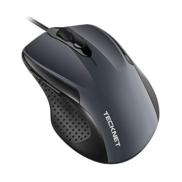 TECKNET-Pro-S2-High-Performance-Wired-USB-Mouse-6-Buttons-upto-2000dpi TECKNET USB Wired Mouse, 6-Button Corded Mouse with 2 Adjustable DPI, Optical Computer Mouse with Ergonomic Design for…