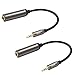 VCE 2-Pack Gold Plated 3.5mm 1/8 inch Male to 6.35mm 1/4 inch Female Audio Jack Adapter-8inch