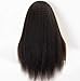 Chantiche Italian Yaki Glueless Full Lace Wig with Baby Hair for Black Women Kinky Straight Brazilian Remy Human Hair Wigs Preplucked Human Lace Wigs 130 Density 14 Inches Natural Color
