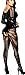 The Victory of Cupid Women's Sexy Fishnet Floral Crotchless Bodysuits Suspender Bodystocking, Black, OS