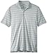 adidas Golf Men's Puremotion 2 Color Stripe Jersey Polo, Light Onix/White, Large