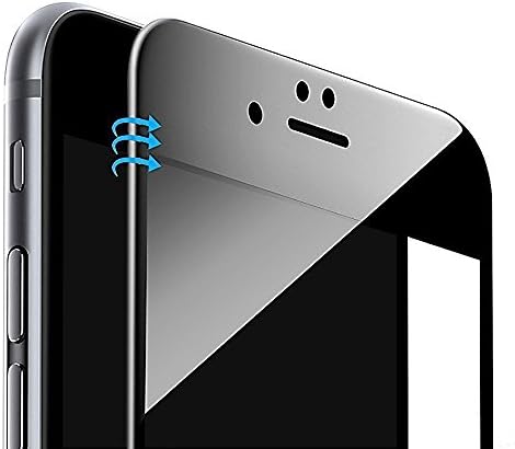 iPhone 7 Screen Protector, Petrelstore Full-Cover Tempered Glass Curved, Anti-Fingerprint HD Screen Protector for iPhone 7 Black