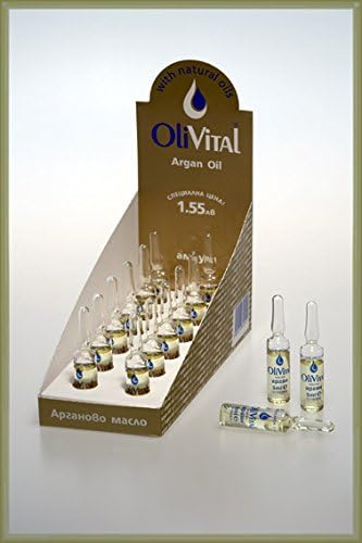 Pure Argan Oil + Natural Vitamin E and B12, 12 Vials x 5 ml from OliVital