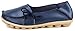 Kunsto Women's Leather Casual Loafer Shoes US Size 9 Blue