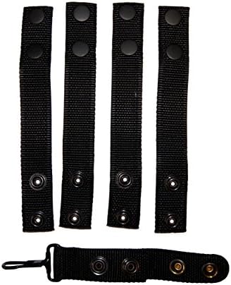 4 Pack Belt Keepers + 1 Keeper With Metal Key Clip For 2 - 2.25" Free Floating Duty Belt