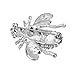 MagiDeal Lovely Small Honey Bee Rhinestone Brooch Pin for Women Silver