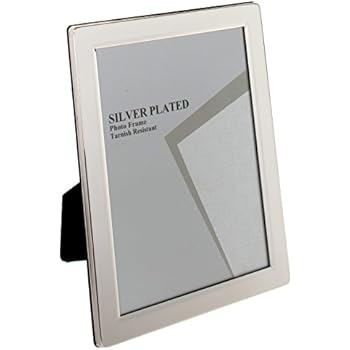 Viceni Plated Flat Edge Photo Frame, 5 by 7-Inch, Silver Plated