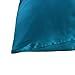 uxcell 100% Charmeuse Pure Silk Pillowcase Pillow Case Cover for Hair & Skin 350TC 19 Momme (1-Piece) Peacock Blue Queen(20x30inch)