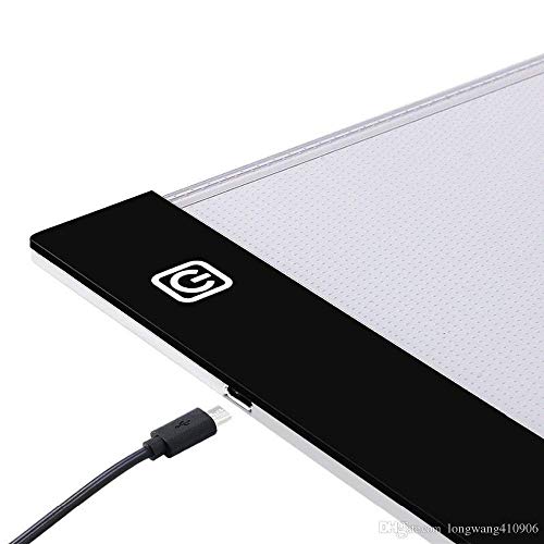 Nikand LED Light Box for Tracing, Best Ultra-Thin Painting A4 Light Table for Artists, Drawing, Sketching, animations (9"x13") Portable LED Light Pad USB Power Artcraft Tracing - Thumbnail 6