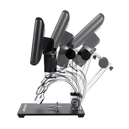 Opti-Tekscope OT-S7 7" Digital LCD Microscope Camera Magnifier | 100X Magnification | Superior 7" Inch High Definition Display | Multi Angle Adjustable Stand | Three LED Light Sources