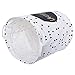 DOKEHOM 19.7-Inches Large Laundry Basket, Waterproof Round Cotton Linen Collapsible Storage Basket (Black, L)