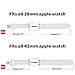 Apple Watch Band 42mm, Covery Soft Silicone iWatch Sport Band for Apple Watch Series 2 Series 1 42mm All Models M/L Size (White)