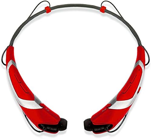BT-XHbs760DK_Red silver Wireless Bluetooth Headset Neckband Style Headphone