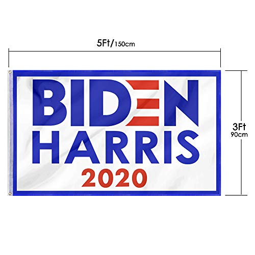 PACETAP Joe Biden Kamala Harris 2020 Flag,2 PCS 3\' X 5\' Ft President Democratic Banner Breeze Voting Flag Outdoor Activity Rally Sign (White)