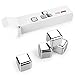 Aerb Set of 4 Stainless Steel Chilling Ice Cubes Reusable for Whiskey Wine Beverage