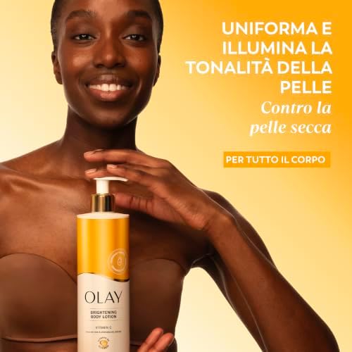 Vitamin C Lozione Corpo Illuminante. Crema per il Corpo Idratante per la Cura della Pelle 24H. Uniforma il Tono della Pelle. Con Vitamina C, Vitamina B5, B3 e Glicerina. Idratazione. 500ml