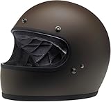 Biltwell (GHCHOFLBRNLRG) Unisex-Adult Full-Face-Helmet-Style Flat Gringo DOT Certified Full-Face Helmet (Chocolate, Large)