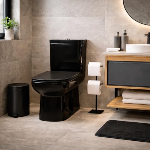 Lixeira com Pedal 12 Litros em Aço Inox, Cesto Interno Removível, Tampa Basculante, Alça para Transporte, Lixeira para Banheiro, Cozinha e Lavabo – Preto, Branco ou Inox