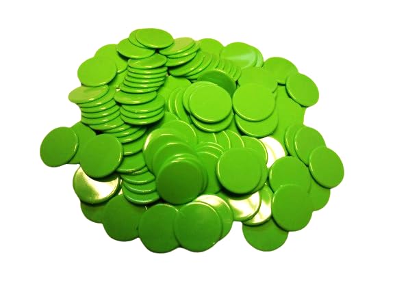 Counters 22mm in Lime Green, Pack of 100