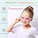 Blue Light Blocking Glasses for Kids Gaming Glasses Fashion Frame Computer Screen Glasses Reduces Eyestrain Girls Boys Age 3-10 (Pink-Cyan 126mm)