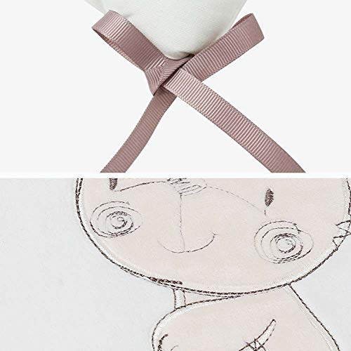 Lehom Baby Crib Bumpers Bear Beige 6 Pieces Baby Crib Bed Liner Bumper Pad Set for Boys Girls Cotton Breathable Washable - Thumbnail 5