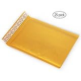 HLRM 8.5 x 12 Inches Yellow Kraft Bubble Mailers Padded Envelopes (Pack of 25) BJ81125