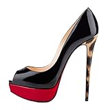 MERUMOTE Women's High Heels Platform Shoes Peep Toe Pumps For Dress Wedding Party