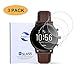 FINENIC Compatible for Fossil Gen 5 Carlyle HR Smartwatch Tempered Glass Screen Protector 【3 PCS】