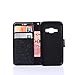 J1 2016 Case, Galaxy Amp 2 Case, Galaxy Express 3 /Luna Case,Harryshell(TM) Flower PU Wallet Leather Protective Case Cover with Card Slots for Samsung Galaxy J1 2016/ Amp 2/Express 3/Luna