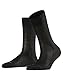 Falke Women's Sensitive Malaga Sock-96% Cotton-Pressure Free Cuff, Black, 39-42 (US8-10.5)