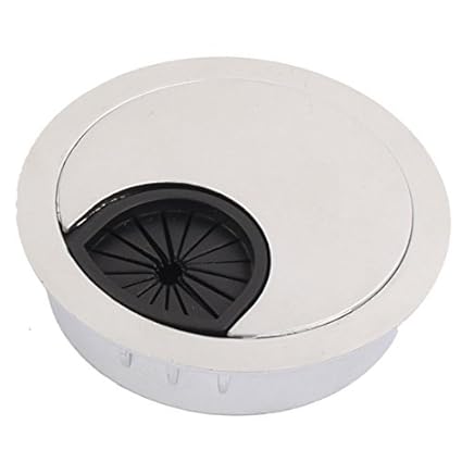 Amazon.com: eDealMax 50 millimetri Copri Filo Foro PC Computer Desk Metallo Grommet Tabella Ordina cavi Dia tono Argento: Electronics