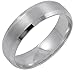 Oxford Ivy Men's 14K White Gold 6MM Comfort Beveled Edge Wedding Band (Available Ring Sizes 8-12 1/2) Size 8.5