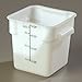 CFS 1073102 StorPlus Square Food Storage Box, Container Only, 4 Quart, White (Pack of 6)
