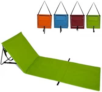 Esterilla con respaldo plegable. colores varios, accesorio para playa y