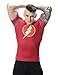 Red Plume Men's Compression T-Shirt,Sports Jogging Fitness Red Flash Man Shirt