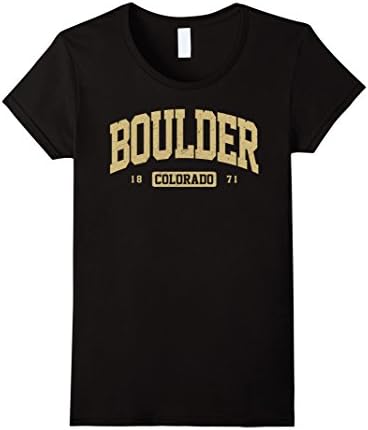 Women's Vintage Boulder T-Shirt, Boulder Gifts for Men Women &amp; Kids Medium Black