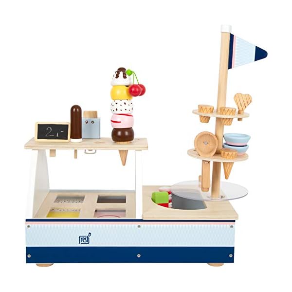 small foot Eistheke "fresh" aus Holz, Zubehör für Kinderküche und Kaufmannsladen, ab 3 Jahren, 11815 – Bild 3