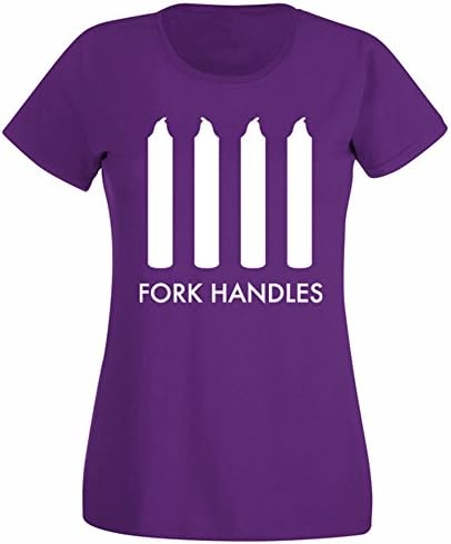 Womens Fork Handles Four Candles Funny Comedy Sketch T-shirt