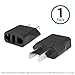 BoxWave European to American Outlet Plug Adapter,Black,Euro to US Adapter - Type B