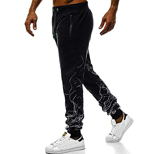 Men's Pants Outdoors Pocket Multi-Pocket Work Trouser Cargo Long Pants Black