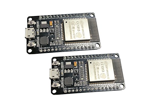 [initeq] 2-Pack ESP-32 32-Bit Development Board with Built-In Wifi + Bluetooth ESP-WROOM-32 ESP32