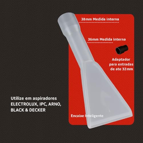 Bocal para Extratora Com Adaptador para Aspirador De Pó Com 32mm até 38mm Premium