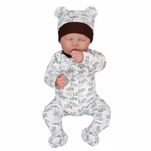 Brastoy Bebê Reborn Boneca Silicone Pintada Menino Urso Original 48cm