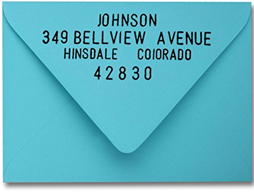 BlingSoul DIY Personalized Address Stamp Set - Custom Date Stamping Kit Rubber Stamp sets - Characters Alphabets, Letters, Self Inking Stamp Pad, Round Oval Square Rectangular (Blue Professional)