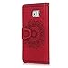Badalink S7 Edge Case,Galaxy S7 Edge Case Retro 3D Embossed Flower Wallet Purse Magnetic Flip PU Leather Kickstand Case Card Holders Soft TPU Inner Bumper Hand Strap & Dust Plug Stylus Pen Red